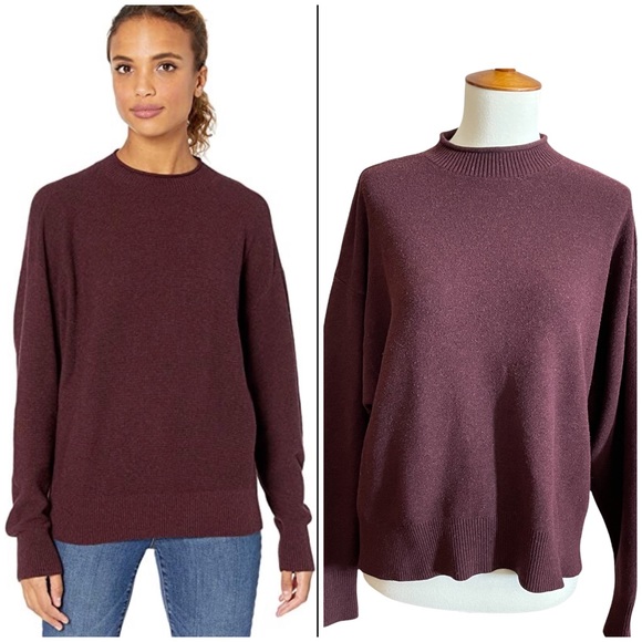Toad&Co Sweaters - TOAD&CO LILY MOCK NECK SWEATER DEEP MAHOGANY PULLOVER S